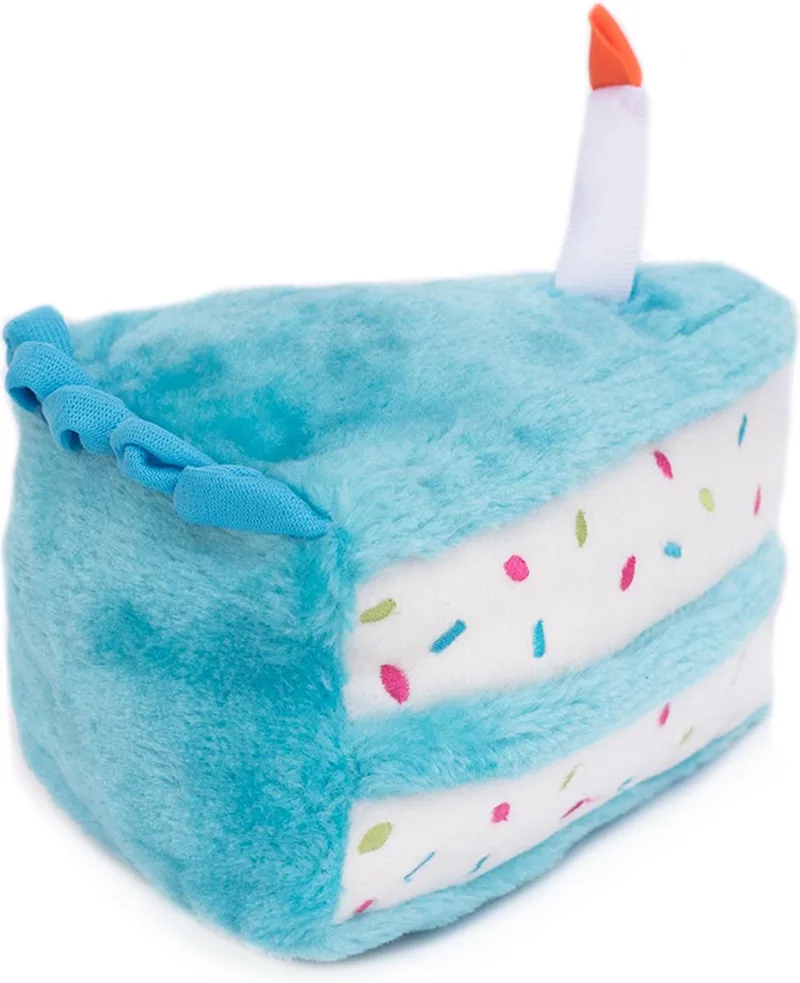 ZP861 Birthday Cake - Blue - Speelgoed voor dieren - honden speelgoed – honden knuffel – honden speeltje – honden speelgoed knuffel - hondenspeelgoed piep - hondenspeelgoed bijten by Zippy Paws in Blue – product photo