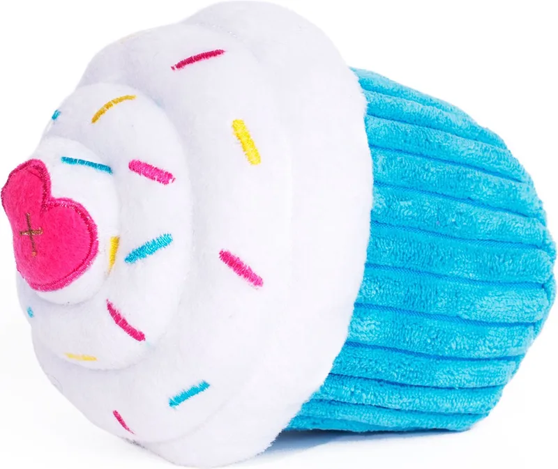 ZP911 Cupcake Blue - honden speelgoed – honden knuffel by Zippy Paws in Blue – product photo