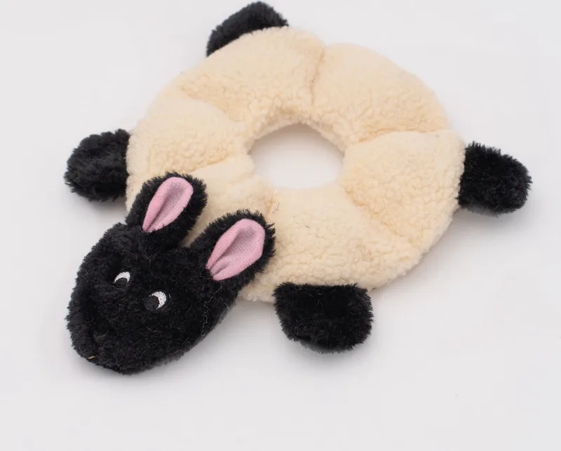 ZP998 Loopy - Sheep - Speelgoed voor dieren - honden speelgoed – honden knuffel – honden speeltje – honden speelgoed knuffel - hondenspeelgoed piep - hondenspeelgoed bijten de Zippy Paws en Beige – photo produit