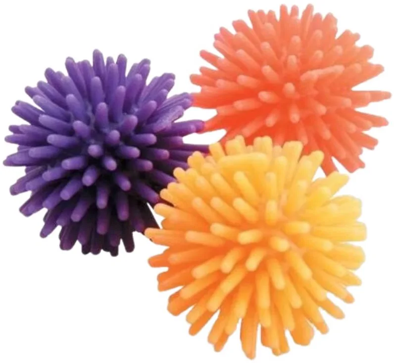 egelbal speelgoed - Set van 3 ballen in assorti kleuren voor katten van Zolux – productfoto