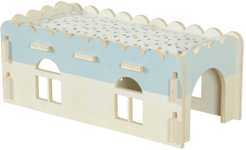 Houten Huisje Voor Cavia's En Degu's - Kooi Accessoire - 40x21x16 cm de Zolux en Beige – photo produit