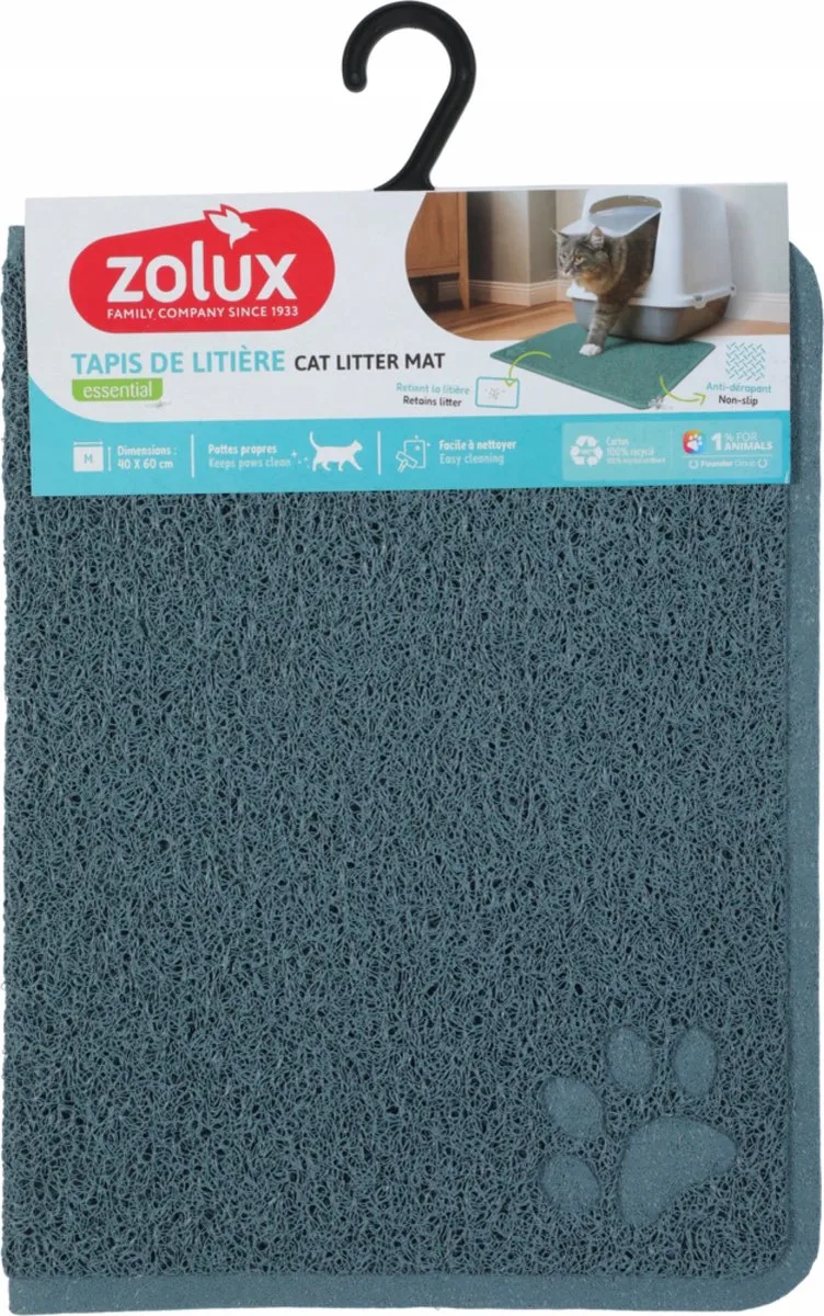 Kattenbakmat Blauw M 40x60 cm - Houd je huis schoon de Zolux – photo produit