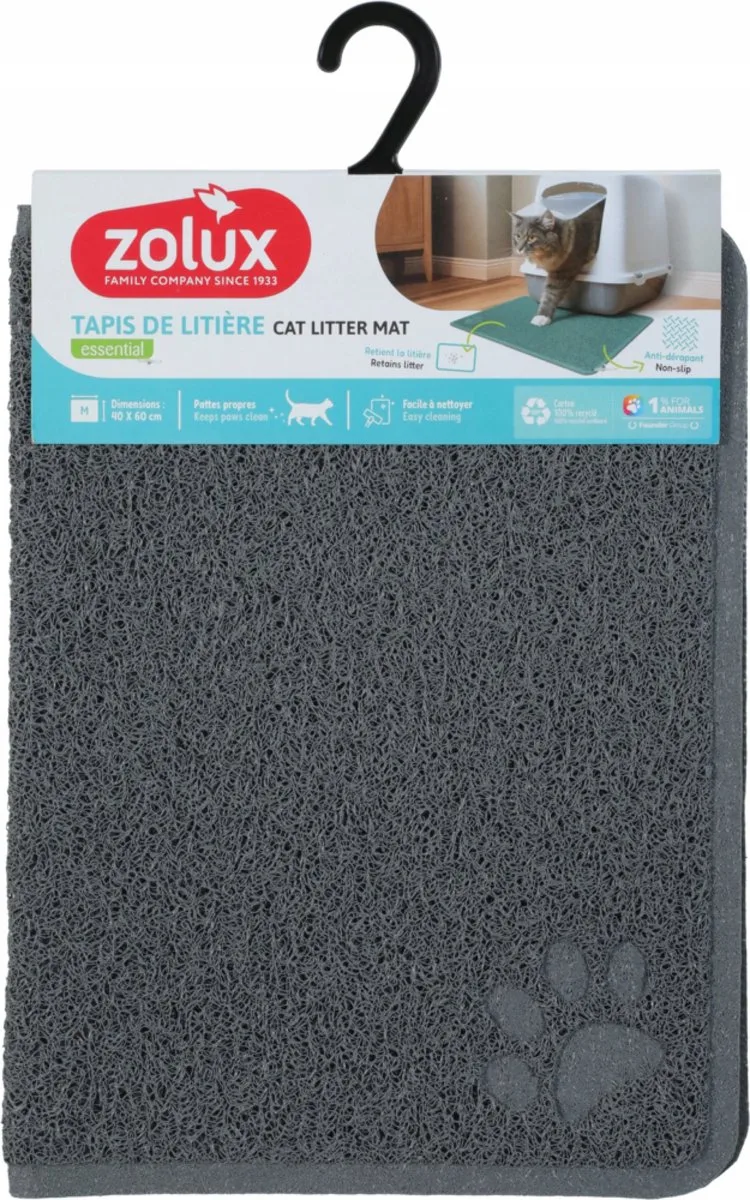Kattenbakmat M 40x60 cm - Houd je huis schoon de Zolux en Gris – photo produit
