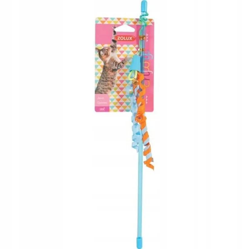 Kattenhengel met Lint 41 cm - Stimuleert Jachtinstinct de Zolux en Bleu – photo produit
