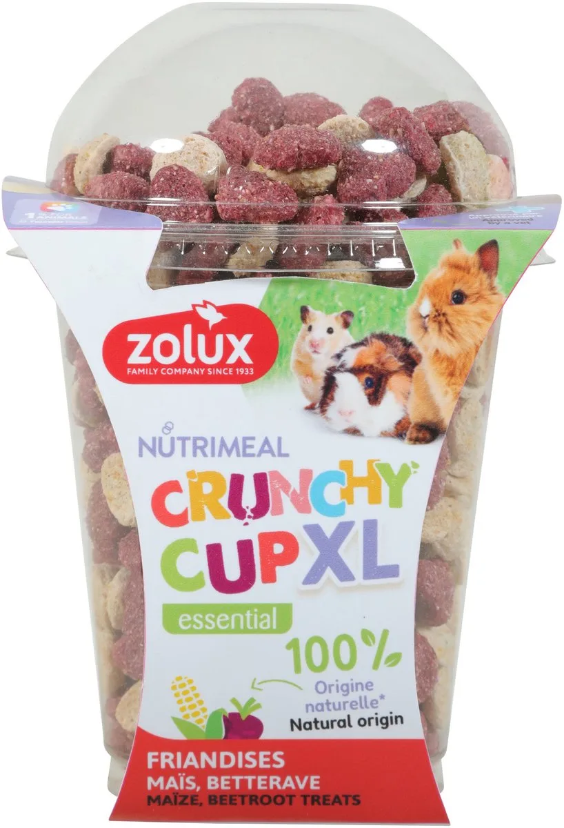 Knaagdier Snack Zolux - Crunchy Cup XL Hart - 220gr, Natuurlijke Ingrediënten, Zonder Toegevoegde Suikers de Zolux – photo produit
