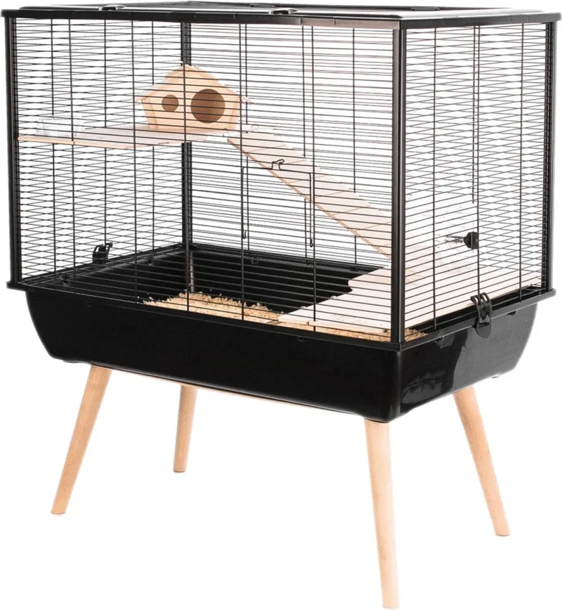 Neo Silta Knaagdierkooi - Dierenverblijf - 78 x 48 x 87,5 cm de Zolux en Noir – photo produit