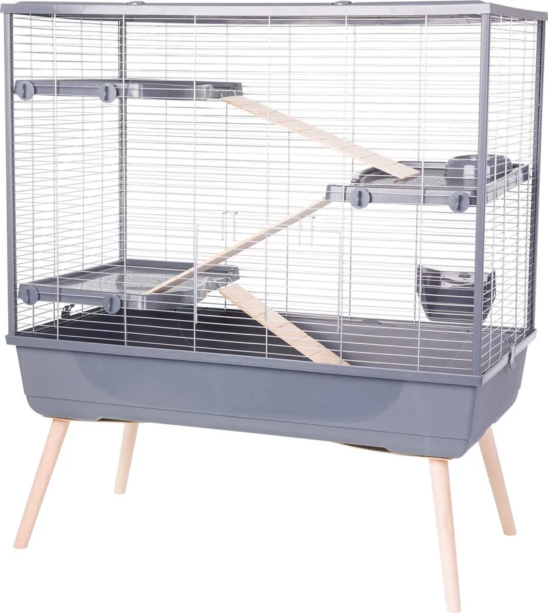 Neolife 100 Knaagdierkooi - Dierenverblijf - 99x54x114 cm de Zolux en Gris – photo produit