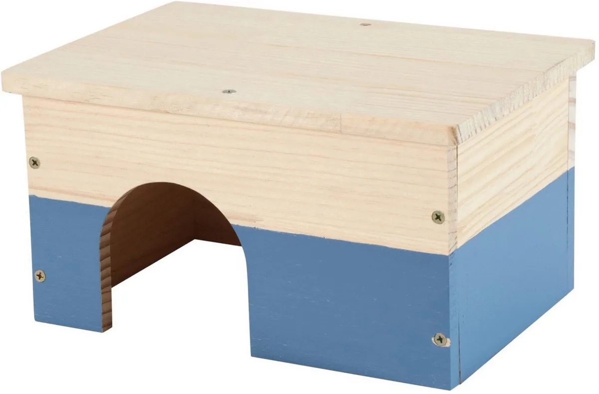 neolife houten huisje cavia van Zolux in Blauw – productfoto