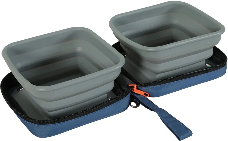 Opvouwbare Voer- en Drinkbak Zolux - Lichtgewicht 2x700ml - Compacte Set voor Honden en Katten von Zolux in Grau – Produktfoto