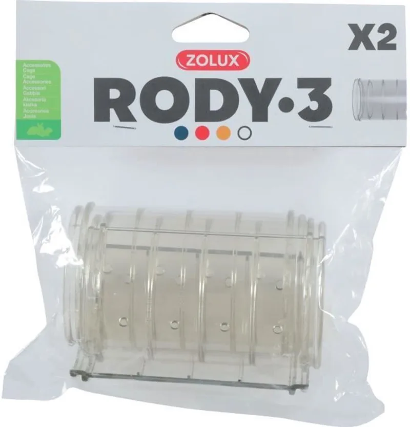 Rechte buis voor knaagdierkooi Rody3 - Roylounge - 2 stuks de Zolux en Transparent – photo produit