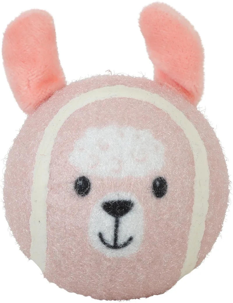 Tennisbal Lama ZOLUX - Hondenspeelgoed Met Pieper - 7.5 cm, Gerecycled Polyester, Geschikt Voor Middelgrote Honden de Zolux en Rose – photo produit