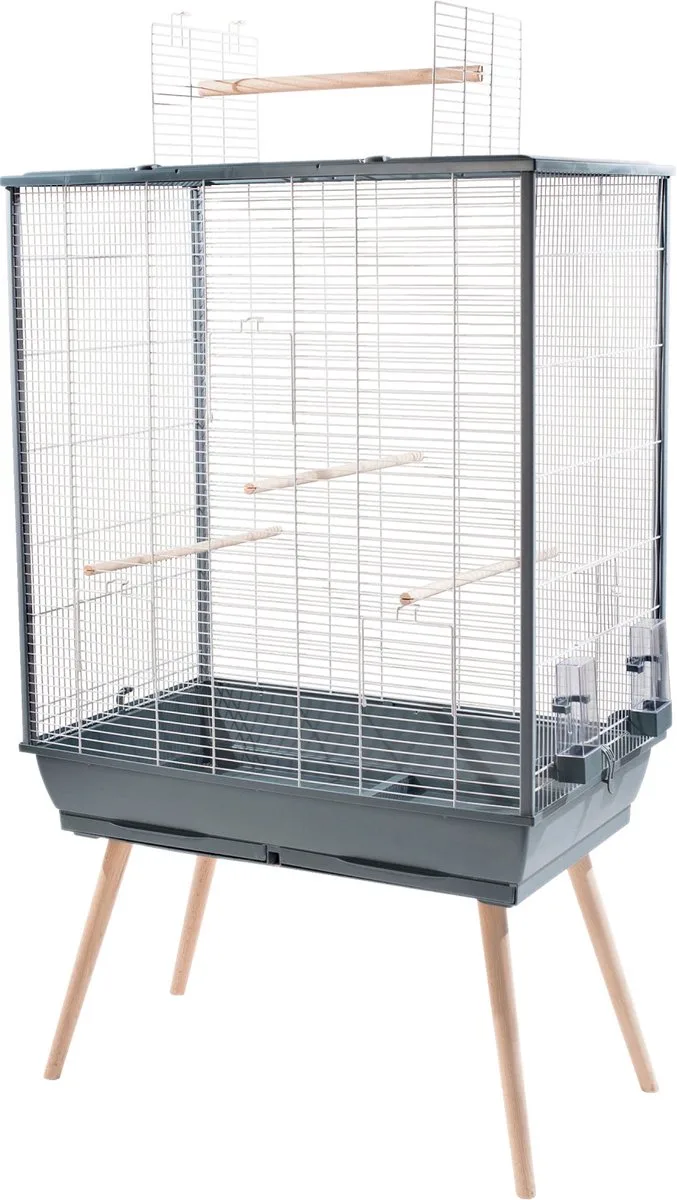 vogelkooi neo jili grijs 81x48x132 cm de Zolux en Bleu – photo produit