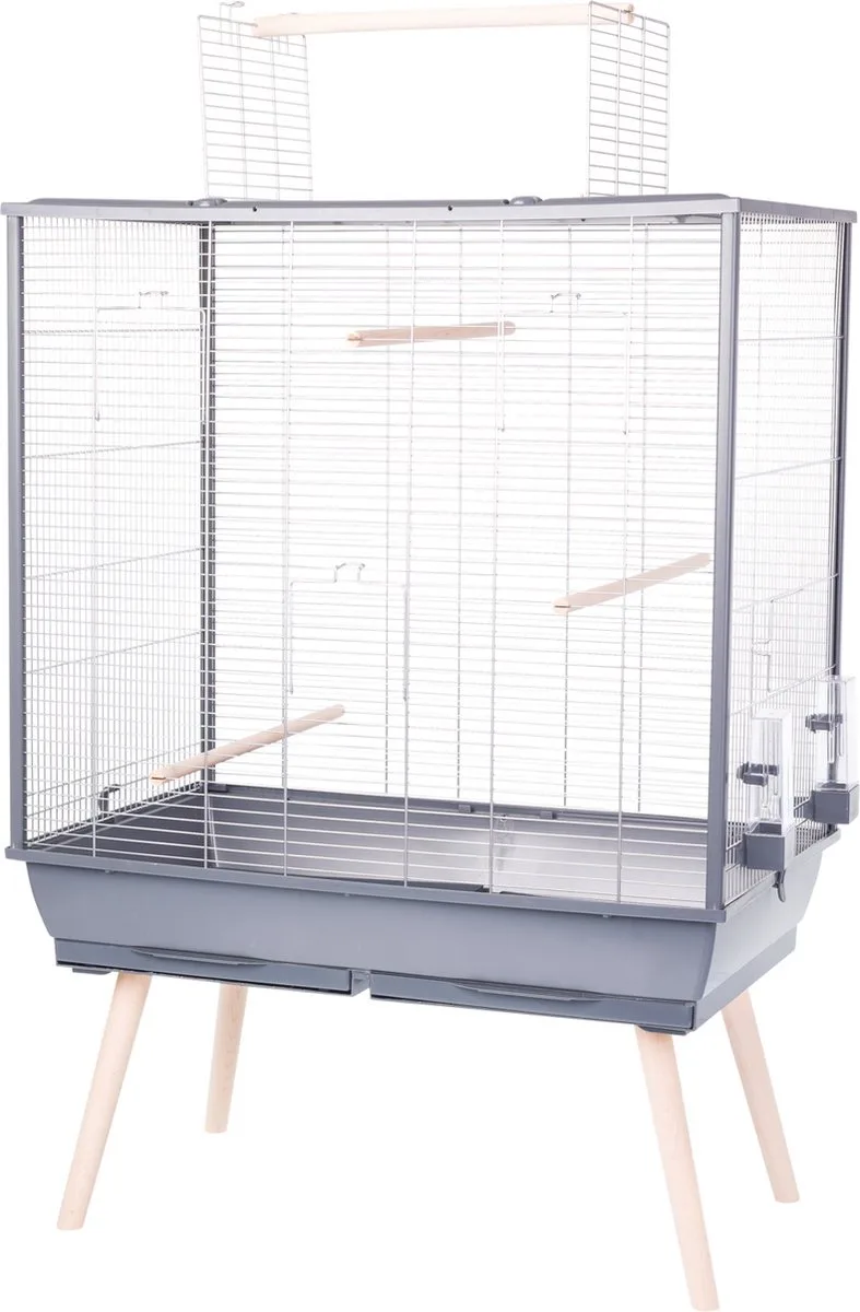 Vogelkooi Neolife - Luxe Inrichting - 81x48x130 cm, Open Bovenkant, Geschikt voor Parkieten de Zolux en Gris – photo produit