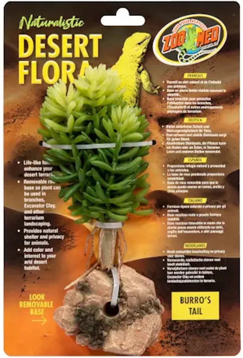 Burro's Tail kunstplant voor terrarium 11 cm met rotsbasis by Zoo Med in Green – product photo