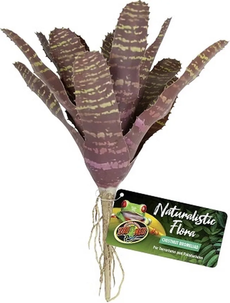Chestnut Bromeliad kunststof terrariumplant ca 12,5x15x27,5 cm voor terrarium en paludarium fra Zoo Med i Rød – produktbillede