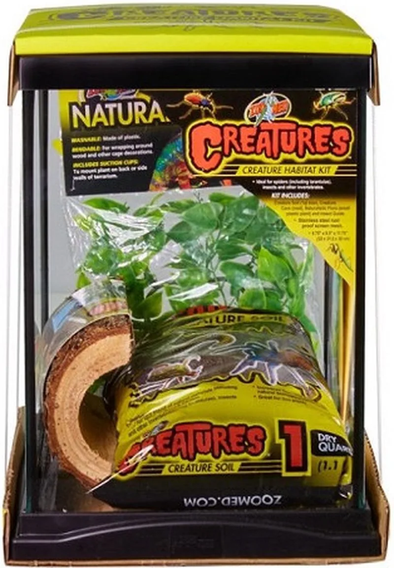 Creatures Habitat Kit - Mini Terrarium Voor Insecten - 22x22x29cm von Zoo Med in Schwarz – Produktfoto