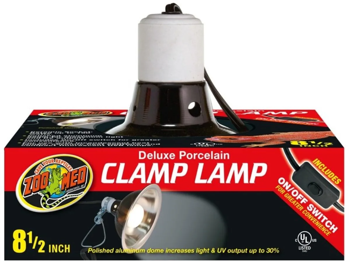 Lampe à Pince De Luxe 22cm de Zoo Med en Noir – photo produit