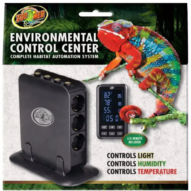 Environmental Control Center digitaal terrarium controlesysteem voor temperatuur, verlichting en luchtvochtigheid by Zoo Med in Black – product photo