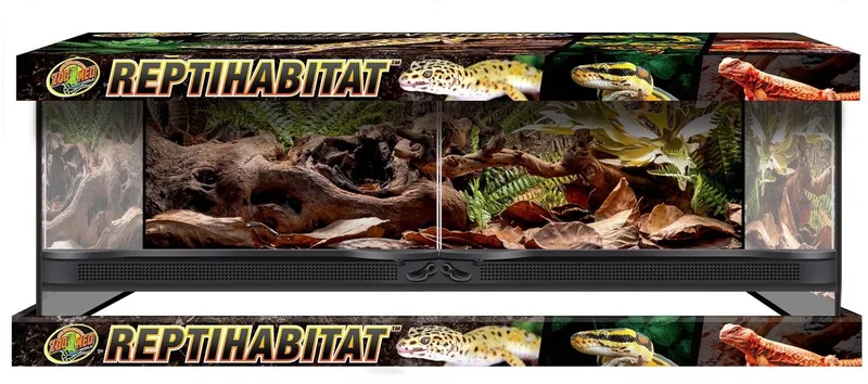 Glazen terrarium met dubbele deur | 91x46x30 cm | laag reptielenterrarium voor bodembewoners by Zoo Med in Transparent – product photo