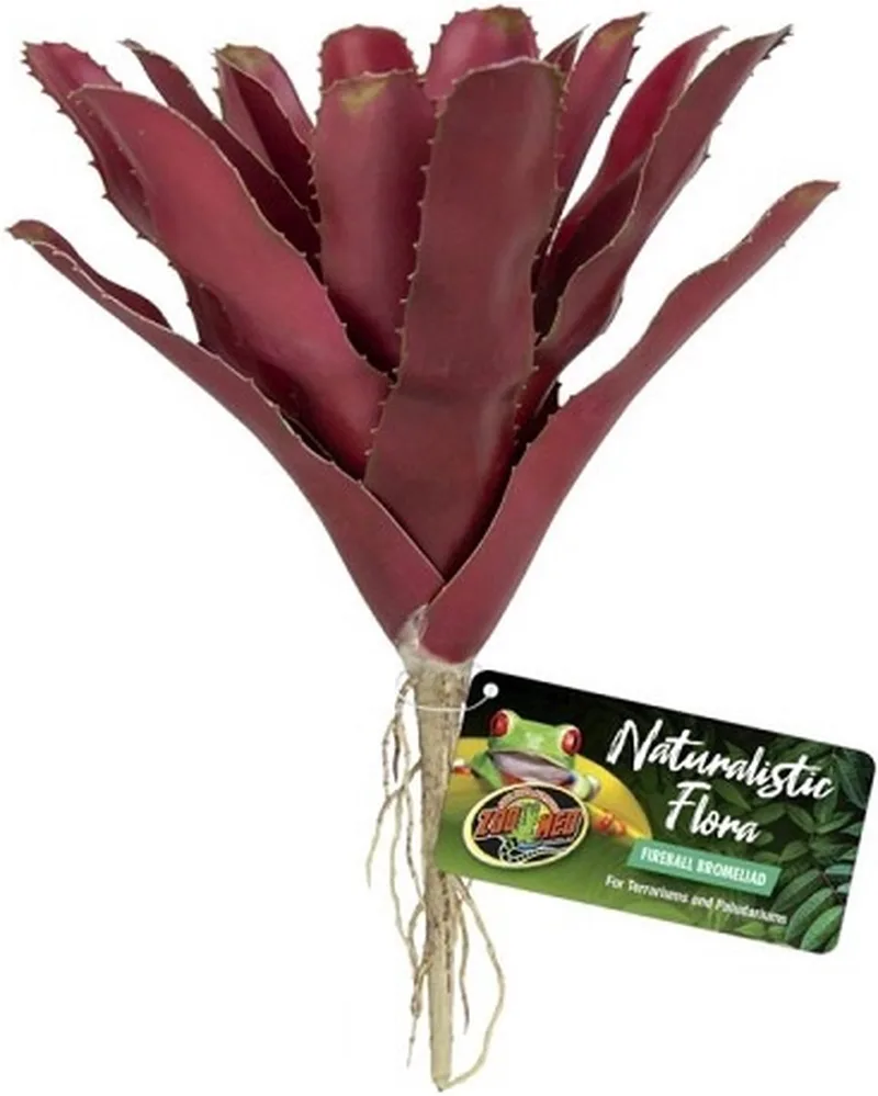 ireball bromelia kunstplant voor terrarium 16 cm de Zoo Med en Rouge – photo produit