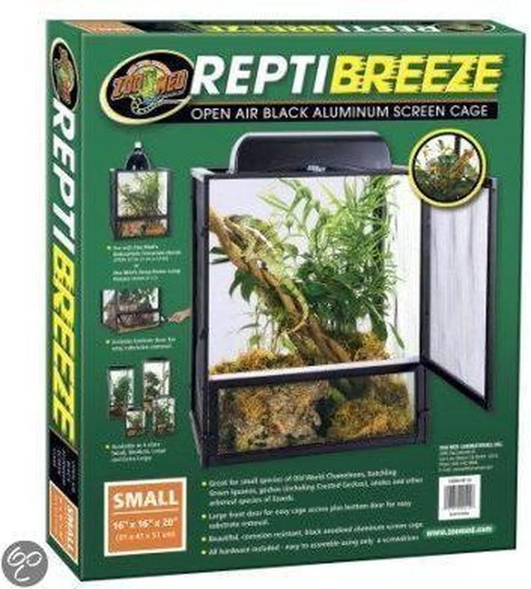 NanoBreeze Alum Screen Cage | 40 x 40 x 50CM fra Zoo Med i Sort – produktbillede