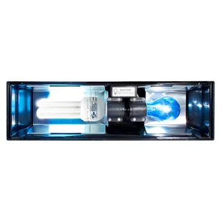 Naturalistic terrarium kap 30 en 45 cm | armatuur voor UVB en warmtelampen Medium - 2x60W - 45CM by Zoo Med in Black – product photo 2 of 4