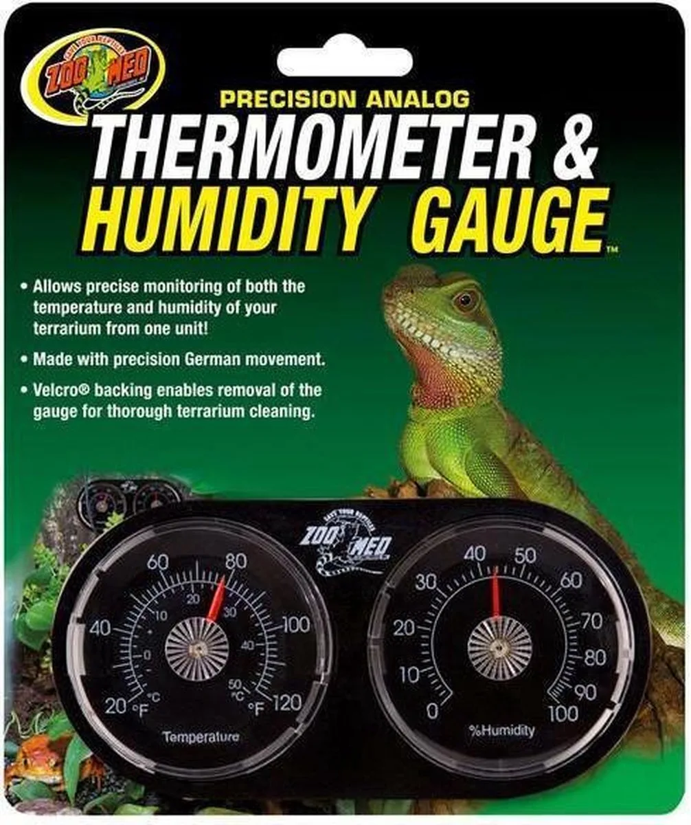 Thermomètre Et Hygromètre de Zoo Med en Noir – photo produit