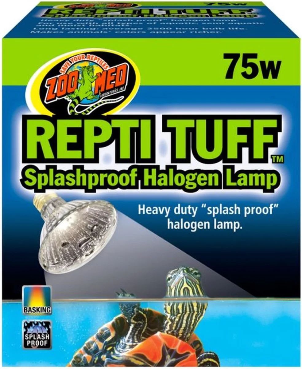 Repti Tuff Splashproof Halogen Lamp - Terrariumverlichting - Spatbestendig - 75W de Zoo Med – photo produit