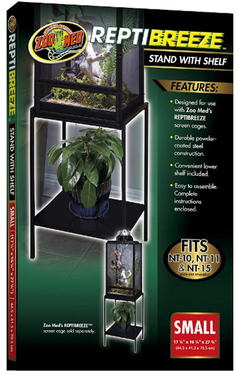 ReptiBreeze terrarium standaard met opbergplank Voor de NT-10,11,15 de Zoo Med en Blanc – photo produit