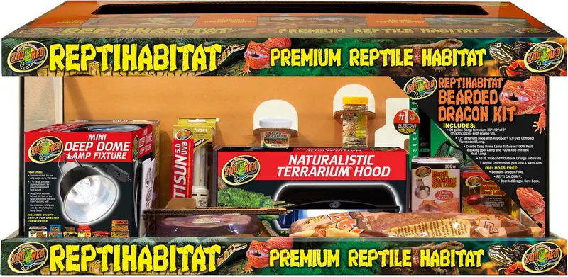 ReptiHabitat Bearded Dragon Kit - Terrarium Voor Baardagaam - 76x30x30cm von Zoo Med in Schwarz – Produktfoto