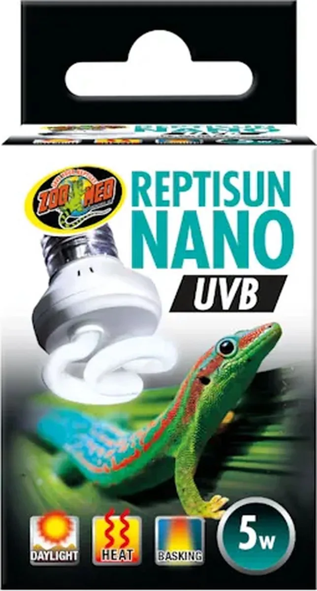 ReptiSun Nano UVB 5W compacte UVB lamp voor nano terraria en kleine reptielen en amfibieÃ«n by Zoo Med in Blue – product photo