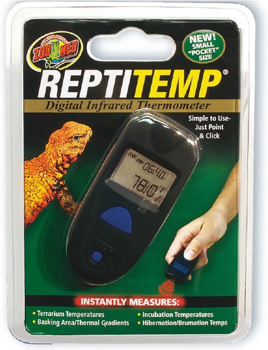 ReptiTemp Digital Infrared Thermometer - Infrarood - Digitaal von Zoo Med in Rot – Produktfoto