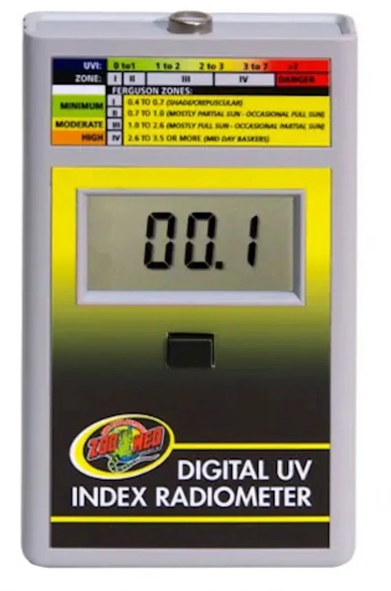 UVI digitale UV radiometer voor reptielen | nauwkeurige UV-indexmeter voor terrarium en zonlicht de Zoo Med en Gris foncé – photo produit