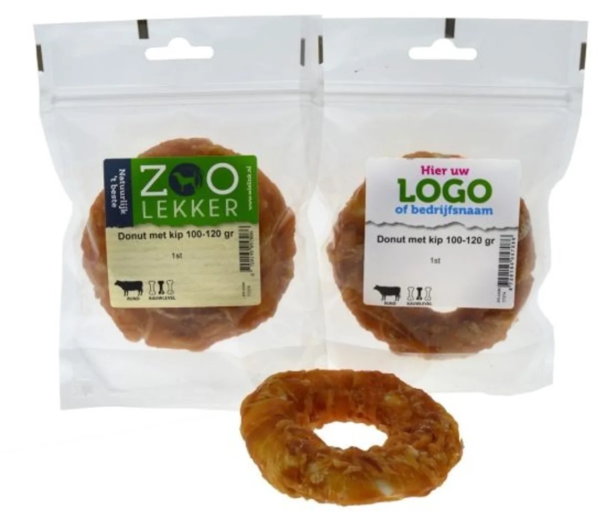 Donut met Kip 100-120 gr - Hondensnack von Zoolekker – Produktfoto