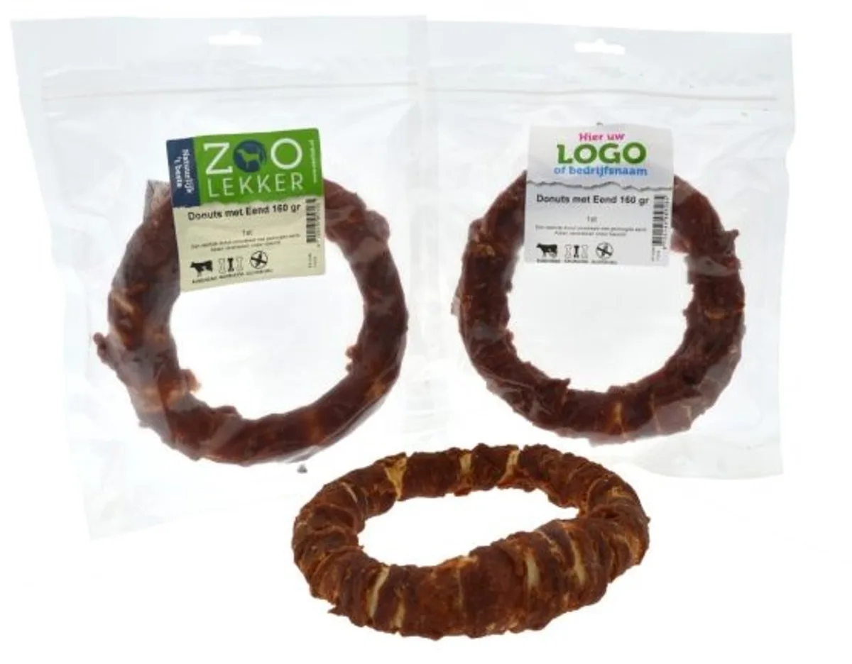 Donut met kip 160 g | kauwsnack van buffelhuid voor honden von Zoolekker – Produktfoto