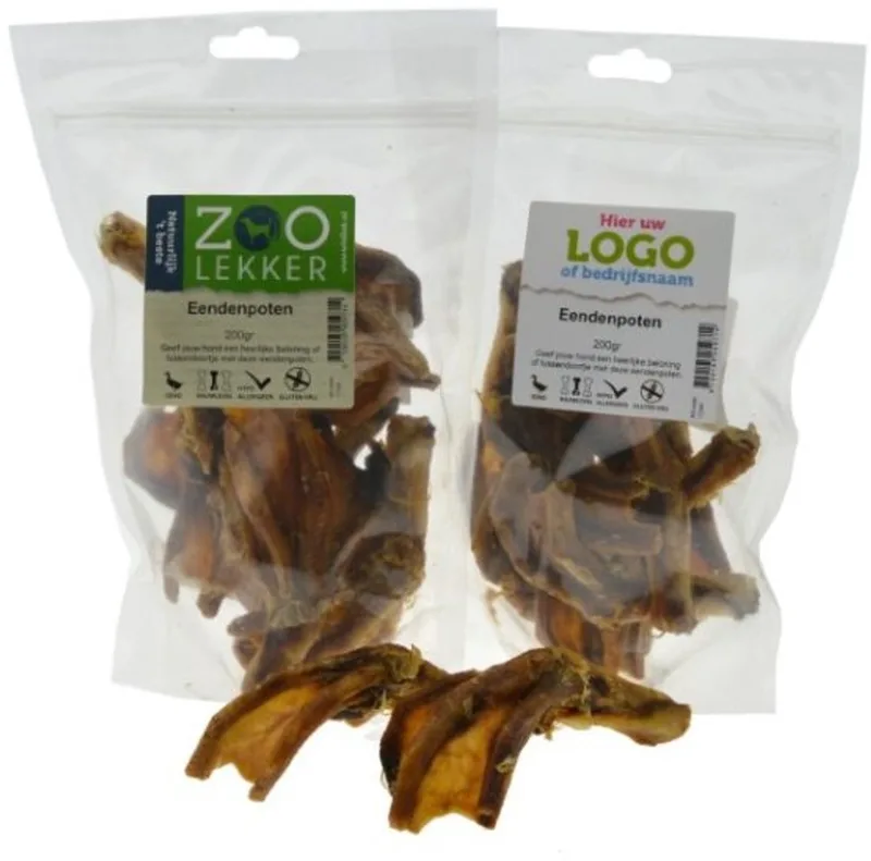 Eendenpoten hondensnack | glutenvrij | kauwlevel 2 | 200 g 200 Gram by Zoolekker – product photo