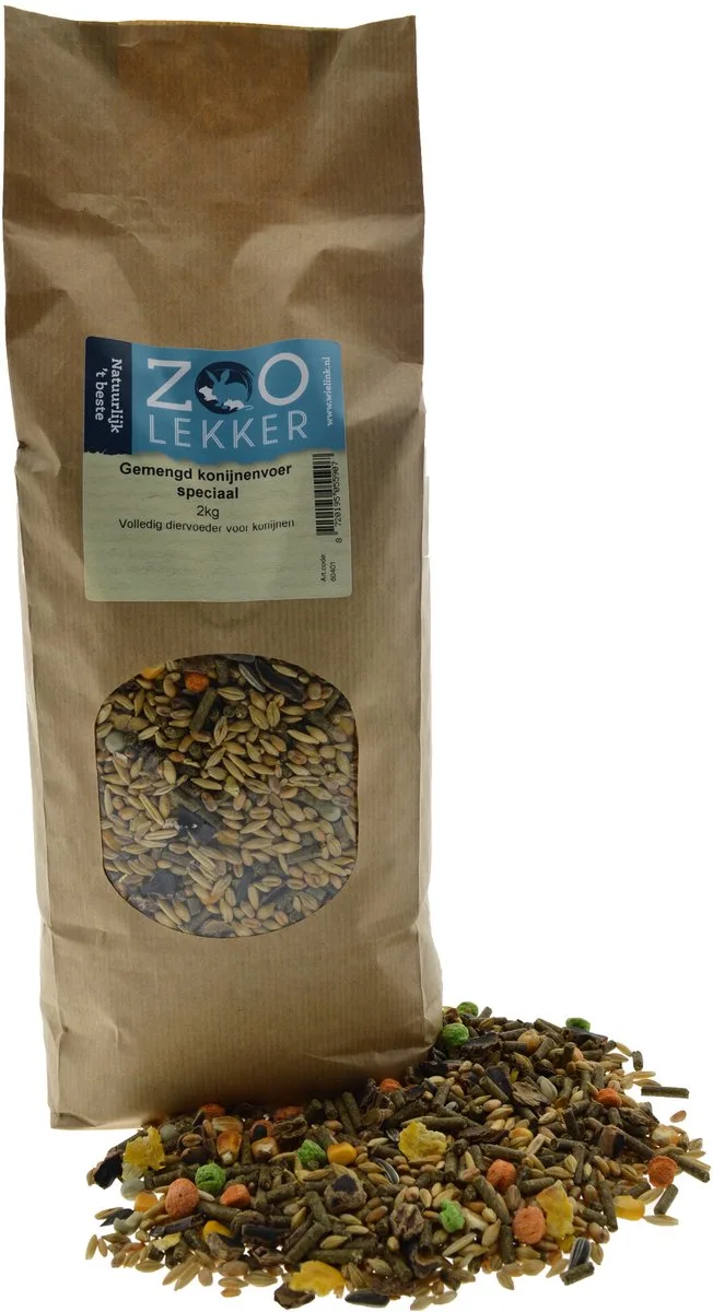 Gemengd konijnenvoer speciaal 2KG by Zoolekker – product photo
