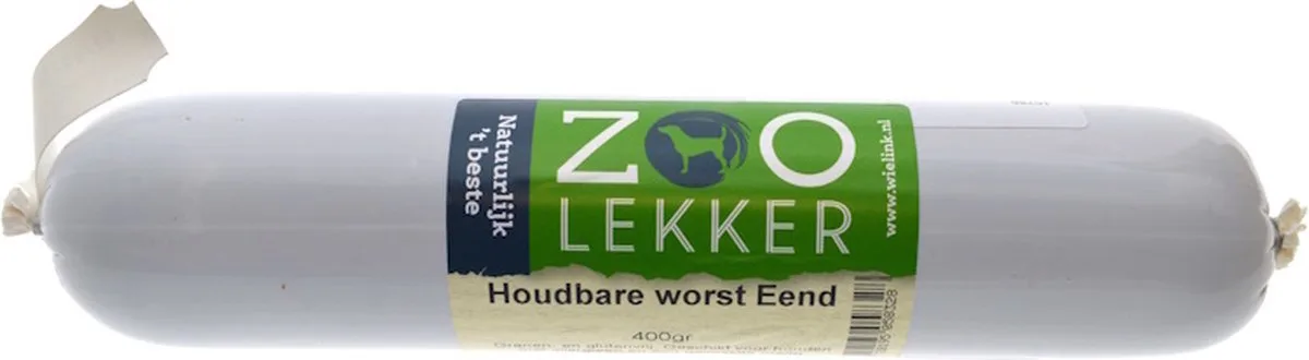 Houdbare Worst Eend 400 gram van Zoolekker – productfoto