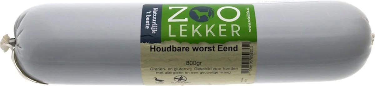 Houdbare Worst Eend 800 gram van Zoolekker – productfoto