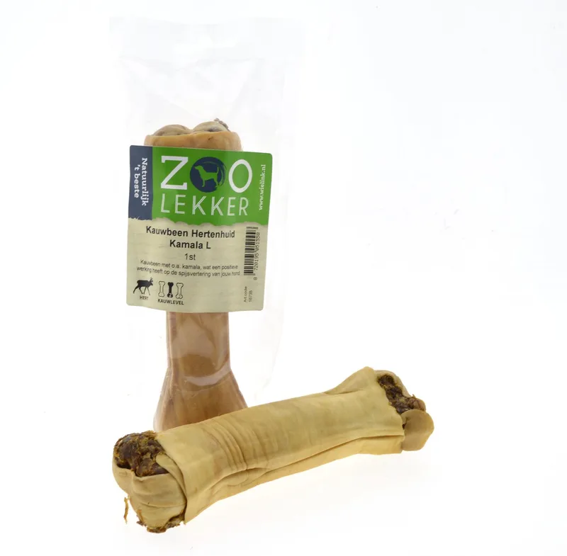 Kauwbeen - hondensnack - Hertenhuid Kamala Large von Zoolekker – Produktfoto