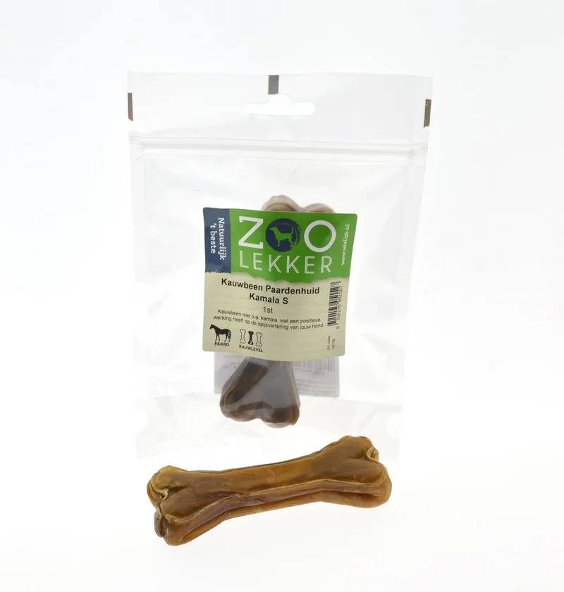 Kauwbeen - kauwbot hond - Paardenhuid Kamala Small de Zoolekker – photo produit