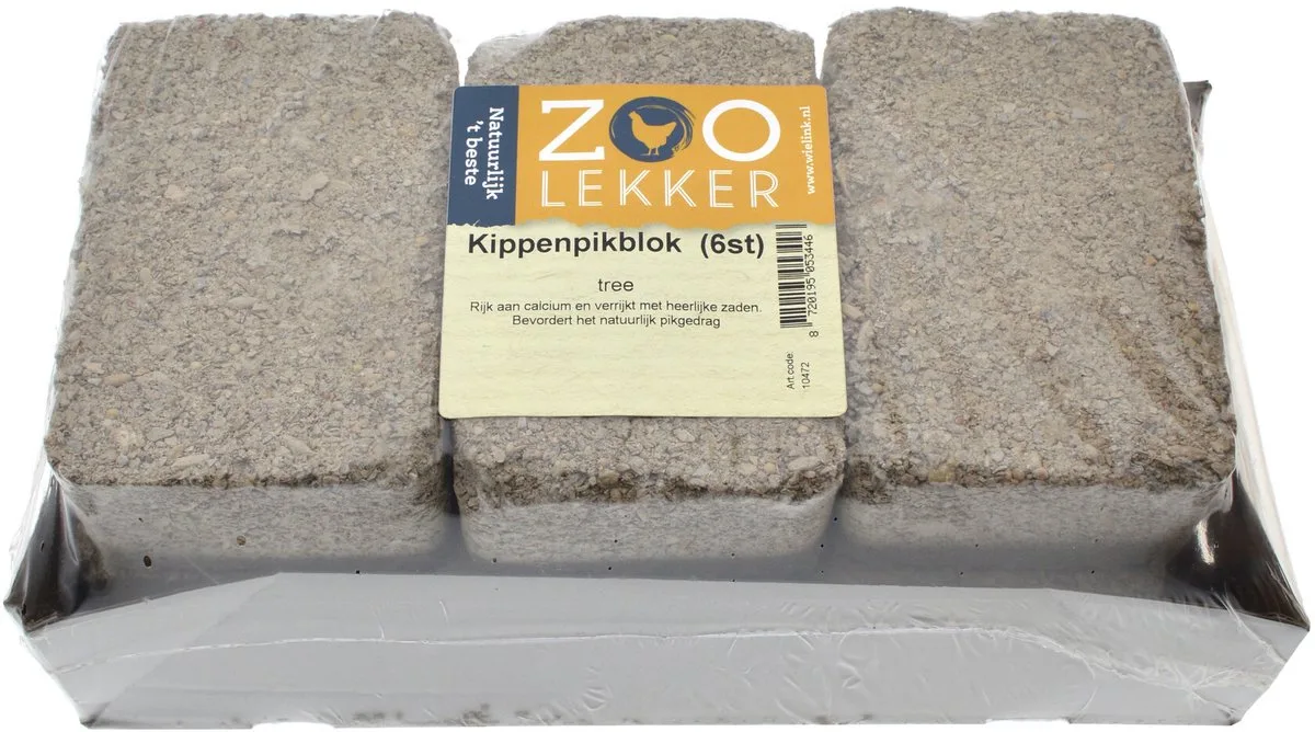 Kippenpikblok | Kippensnack | 6 stuks (6x 620gram) by Zoolekker – product photo