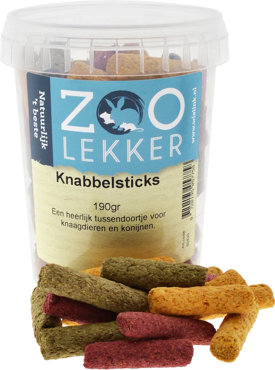 Knabbelsticks 190 gram van Zoolekker – productfoto