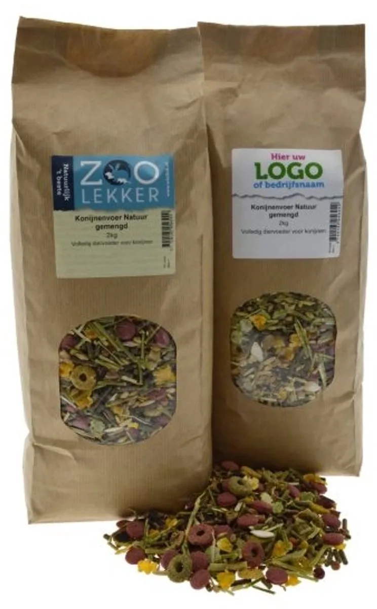 Konijnenvoer Natuur gemengd 2KG von Zoolekker – Produktfoto