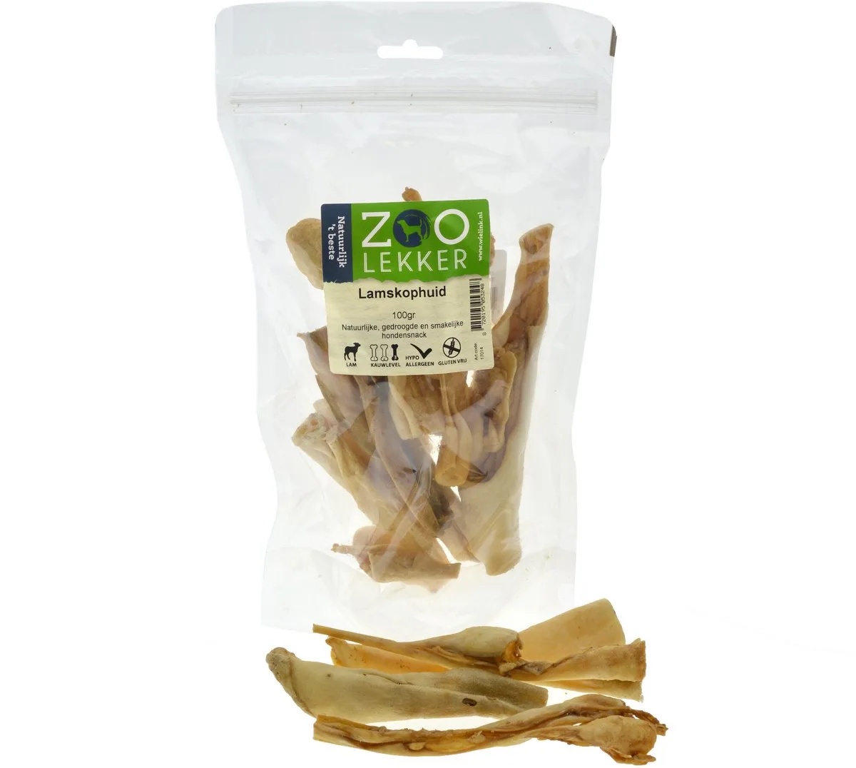 Lamskophuid 100 gram de Zoolekker – photo produit