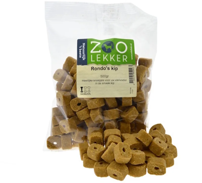 Rondo’s kip hondensnack - suikervrije semi-moist trainers en traktaties, 500 g de Zoolekker – photo produit