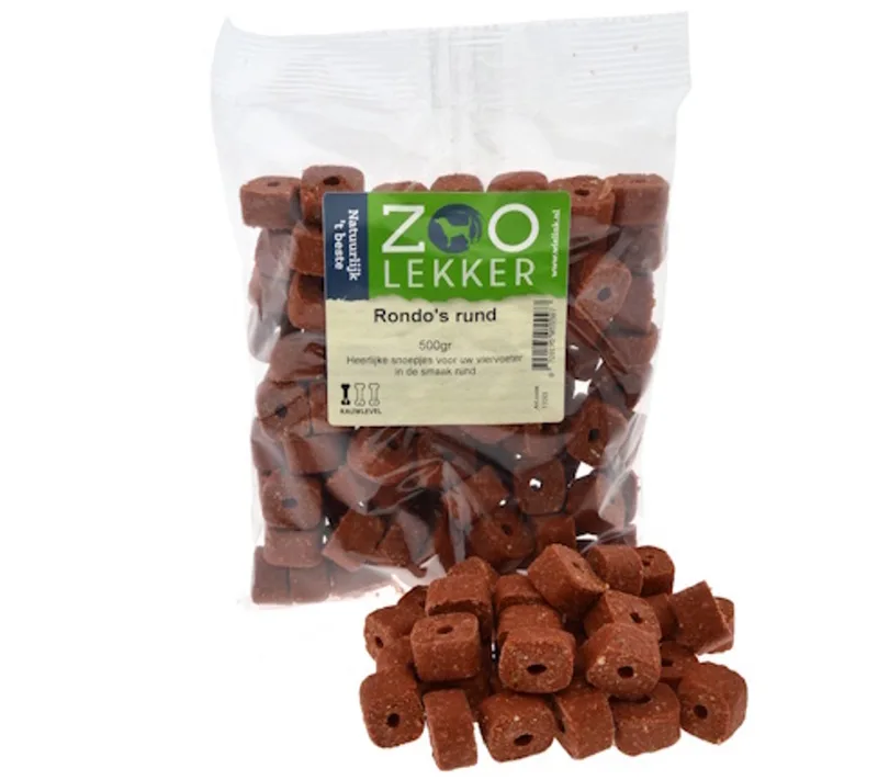 Rondo’s rund hondensnack - suikervrije semi-moist trainers en traktaties, 500 g de Zoolekker – photo produit