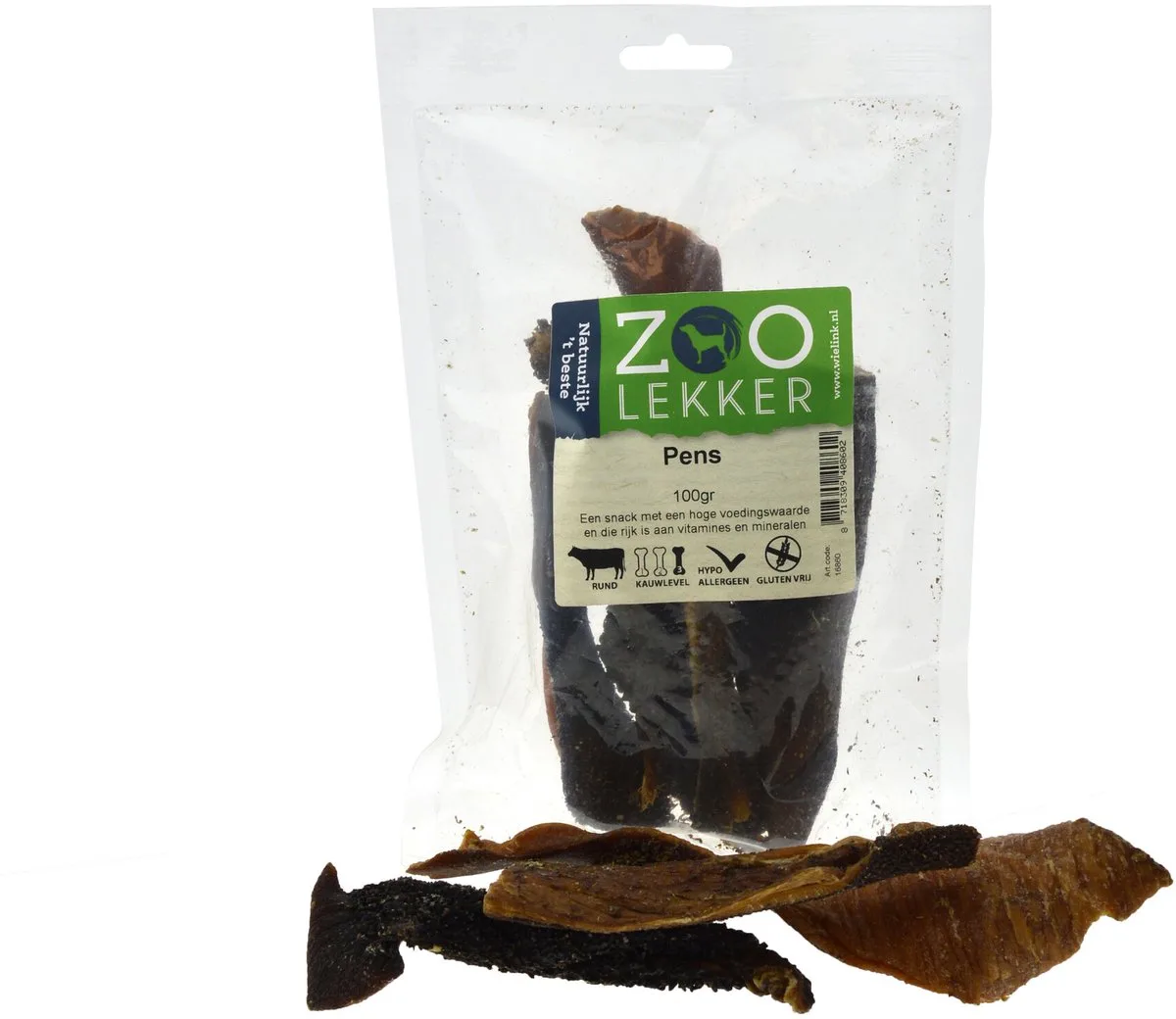 Runderpens 100 gram van Zoolekker – productfoto