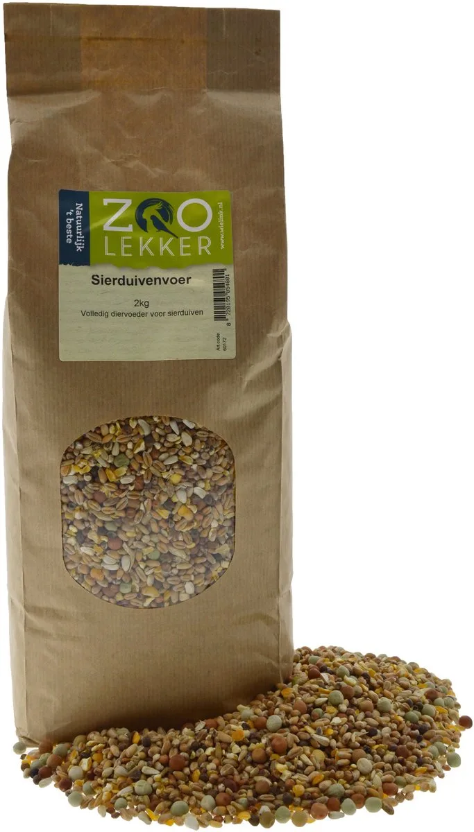 Sierduivenvoer 2KG von Zoolekker – Produktfoto