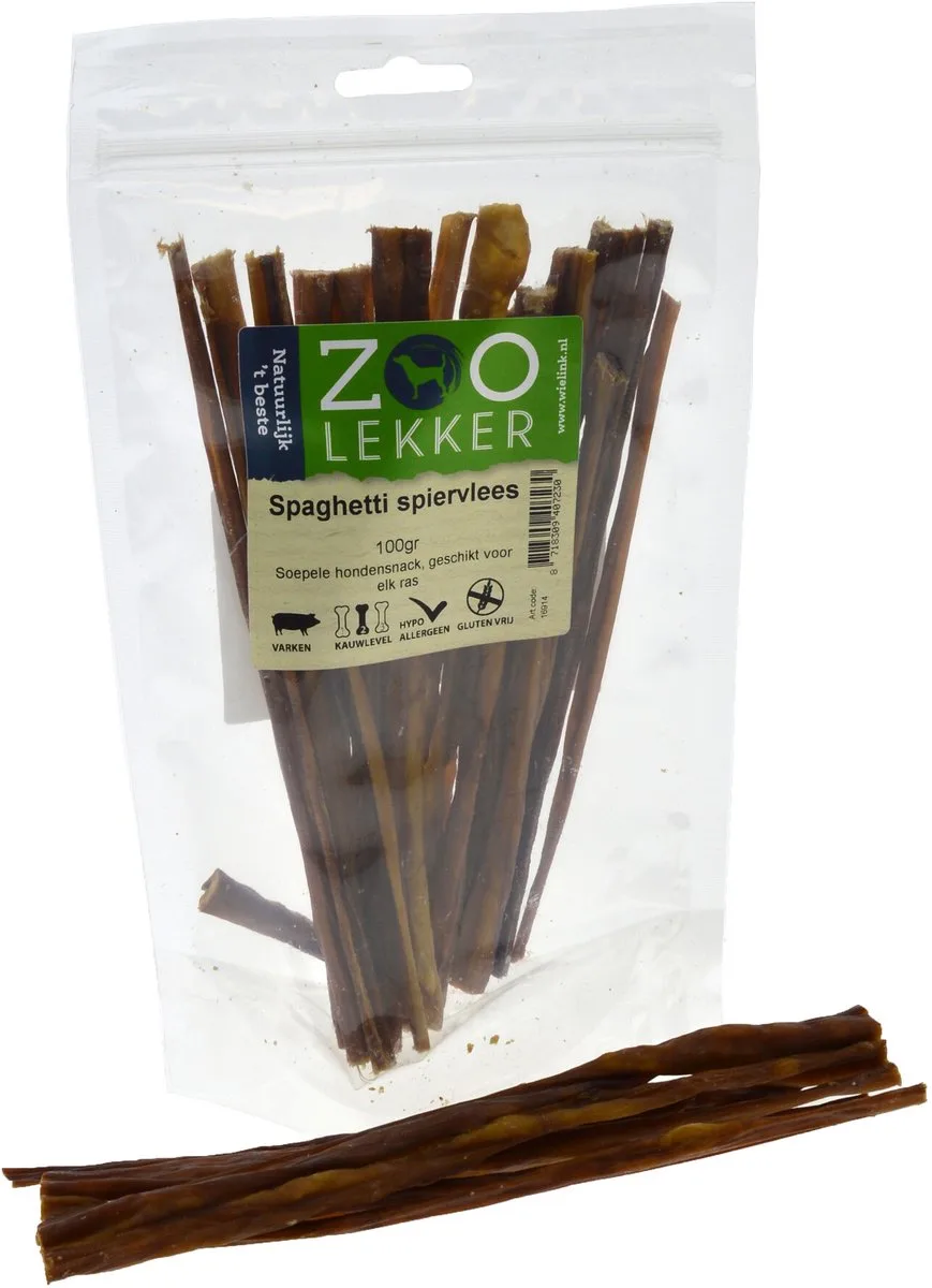 Spaghetti spiervlees 100 gram by Zoolekker – product photo